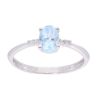 9ct White Gold Topaz and Diamond Dress Ring