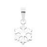 Silver 7x8mm Snowflake Pendant and Chain 18"