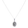 Silver Patterned Locket And Chain 18" By Icesia