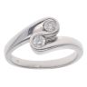 9ct White Gold 0.25ct Brilliant Cut Diamond Two Stone Ring