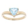 9ct Yellow Gold Created Blue Topaz Ring