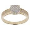 9ct Yellow Gold Cubic Zirconia Cluster Ring
