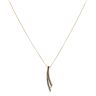 9ct Yellow Gold 0.02ct Diamond Pendant and Chain 18"