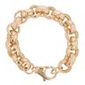 9ct Yellow Gold Patterned Belcher Bracelet 8.5"