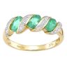 9ct Yellow Gold Diamond and Emerald Dress Ring