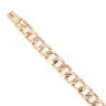 9ct Yellow Gold Textured Curb Bracelet 8"