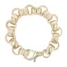 9ct Yellow Gold Patterned and Plain Belcher Bracelet 8"