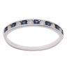 9ct White Gold 0.35ct Diamond And Sapphire Half Eternity Ring