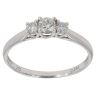 9ct White Gold 0.33ct Brilliant Cut Diamond Trilogy Ring