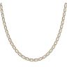 9ct Yellow and White Gold Diamond Cut Double Curb Chain 18"