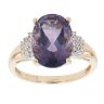 9ct Yellow Gold 0.15ct Diamond And Iolite Ring