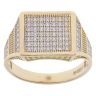 14ct Yellow Gold Cubic Zirconia Square Signet Ring