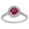 18ct White Gold 0.55ct Diamond and Ruby Ring