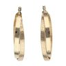 14ct Yellow Gold Greek Key Double Hoop Earrings