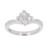 Platinum 0.65ct Princess And Baguette Cut Diamond Cluster Ring