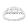 9ct White Gold Three Stone Cubic Zirconia Ring