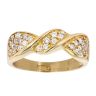 18ct Yellow Gold Cubic Zirconia Twist Ring