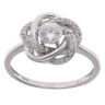 Silver Cubic Zirconia Gemstone Knot Ring by Icesia