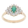 9ct Yellow Gold Chalcedony and Cubic Zirconia Cluster Ring