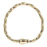 14ct Yellow Gold Monaco Spin Plain Lock Twist Bracelet 8"