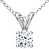 9ct White Gold 0.25ct Diamond Pendant Necklace