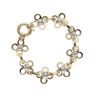 Children's 14ct Yellow And White Gold Floral 6" Bracelet