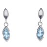 925 Sterling Silver Blue Topaz Drop Earrings