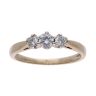 9ct Yellow Gold 0.33ct Diamond Trilogy Ring