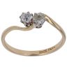 14ct Yellow Gold 0.40ct Brilliant Cut Diamond Two Stone Ring