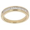 18ct Yellow Gold 0.25ct Baguette Cut Diamond Half Eternity Ring