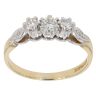 18ct Yellow Gold 0.30ct Brilliant Cut Diamond Trilogy Ring