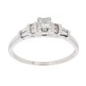 14ct White Gold 0.50ct Princess And Baguette Cut Diamond Solitaire Ring