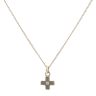 9ct Yellow Gold 0.05ct Diamond Cross Pendant And Chain 20"