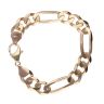 9ct Yellow Gold Figaro Bracelet 7"