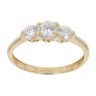 18ct Yellow Gold Cubic Zirconia Three Stone Ring