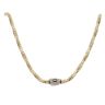 14ct Yellow And White Gold Monaco Spin Pave Lock Twist Chain 24"