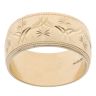 9ct Yellow Gold Patterned Wedding Band 8.9mm