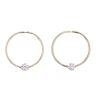 9ct Yellow Gold Cubic Zirconia Hoop Earrings
