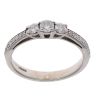 9ct White Gold 0.50ct Diamond Trilogy Ring