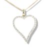 9ct Yellow Gold Cubic Zirconia Heart Pendant And 16" Chain