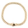 14ct Yellow Gold Monaco Classic Plain Lock Bracelet 6.5"