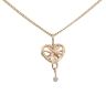 9ct Yellow Gold 0.01ct Diamond Heart Pendant and Chain 18"