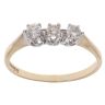 9ct Yellow Gold 0.33ct Brilliant Cut Diamond Trilogy Ring