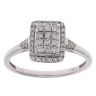 9ct White Gold 0.36ct Diamond Cluster Ring
