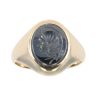 9ct Yellow Gold Hematite Centurion Signet Ring