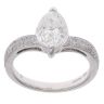 18ct White Gold 2.18ct Marquise And Brilliant Cut Diamond Solitaire Ring