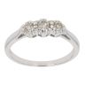 18ct White Gold 0.25ct Tinted Brilliant Cut Diamond Trilogy Ring