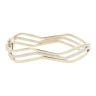 9ct Yellow And White Gold Three Row Wave Bangle