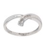 9ct White Gold 0.05ct Diamond Wishbone Ring