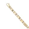 9ct Yellow Gold Zig Zag Patterned Bracelet 7.5"